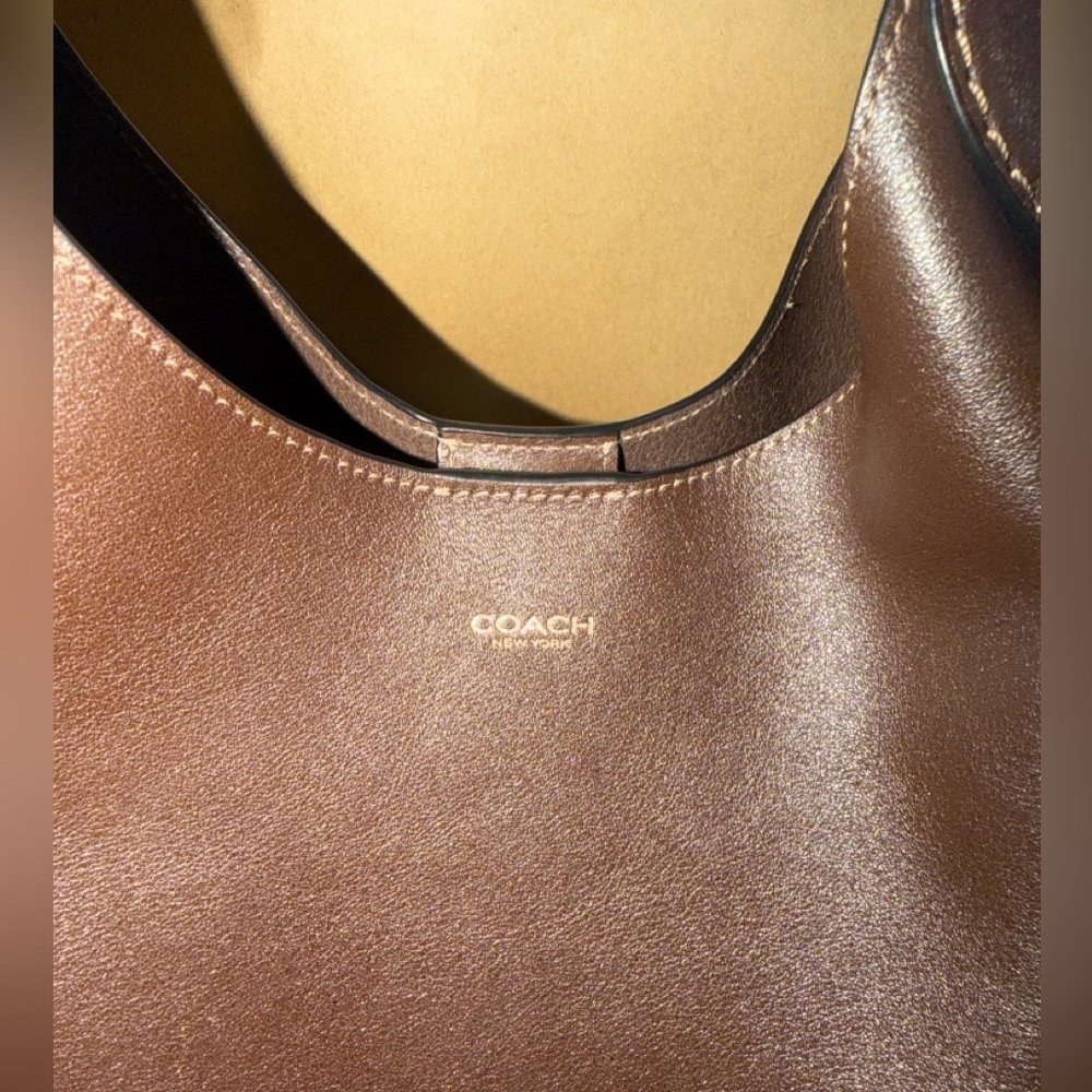 Coach Brooklyn 28 in Maple/Brown (purse charm not included) - Picture 6 of 15
